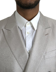 Dolce & Gabbana Off White MARTINI Dubbel Rij Jas Blazer