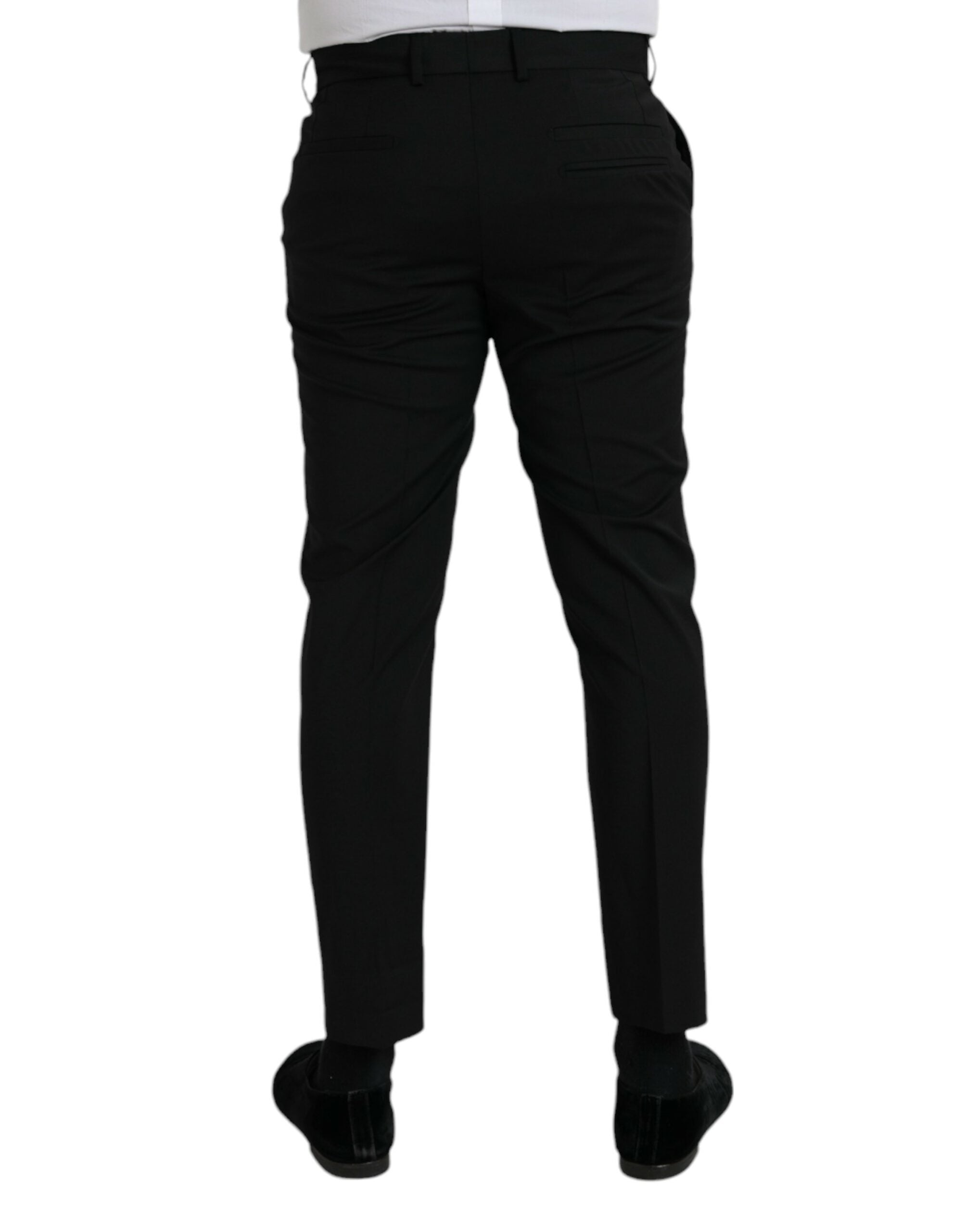 Dolce &amp; Gabbana – Schwarze SlimFit-Anzughose aus Wolle