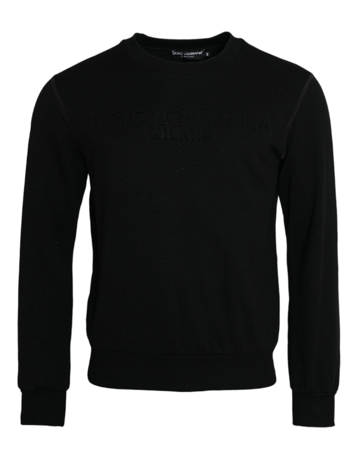 Dolce & Gabbana Schwarzes Baumwoll-Langarm-Sweatshirt