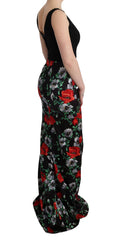 Dolce & Gabbana Etuikleid aus Stretch mit mehrfarbigem Blumenmuster