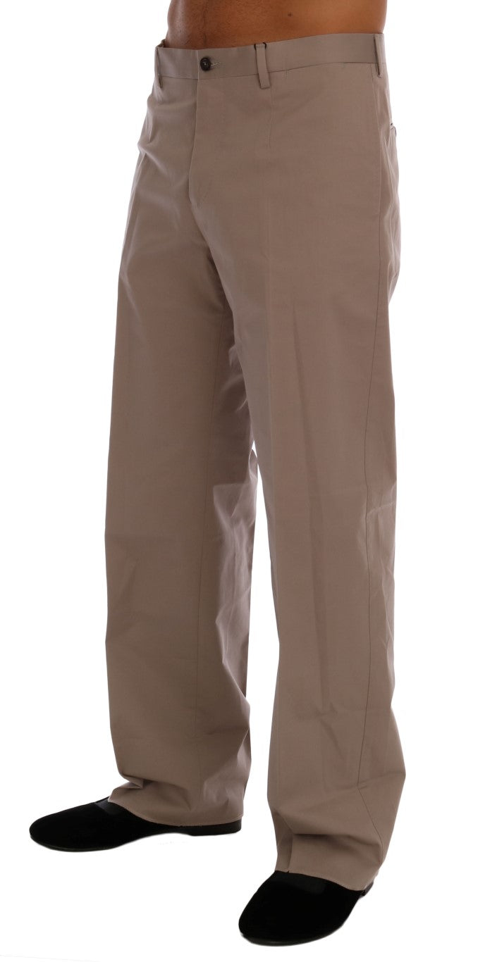 Dolce & Gabbana Beige Chinohose aus Baumwoll-Stretch