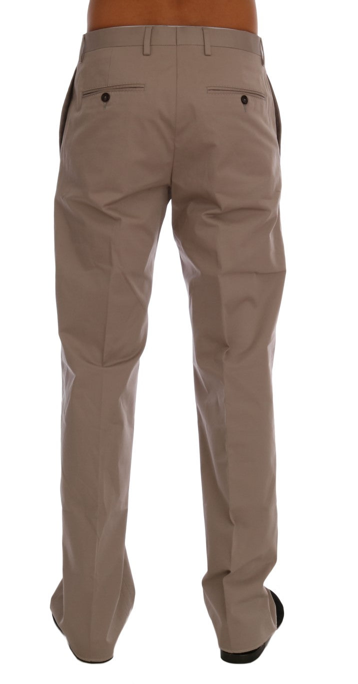 Dolce & Gabbana Beige Chinohose aus Baumwoll-Stretch