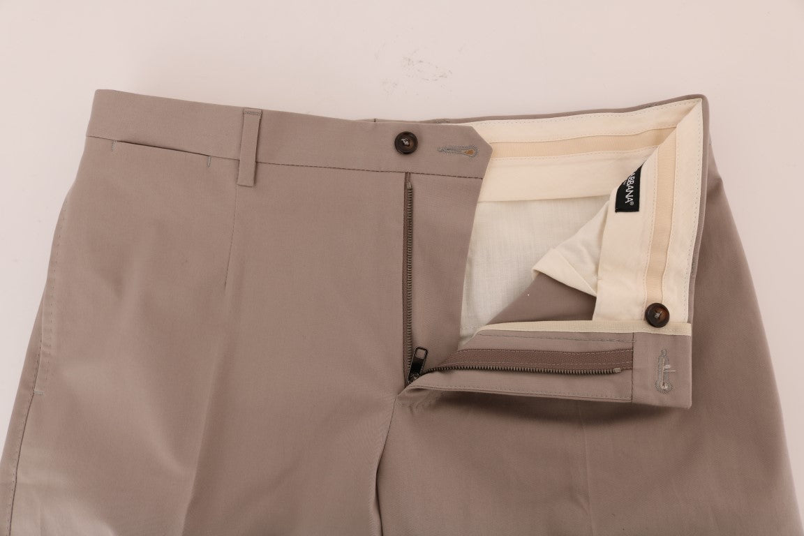 Dolce & Gabbana Beige Chinohose aus Baumwoll-Stretch