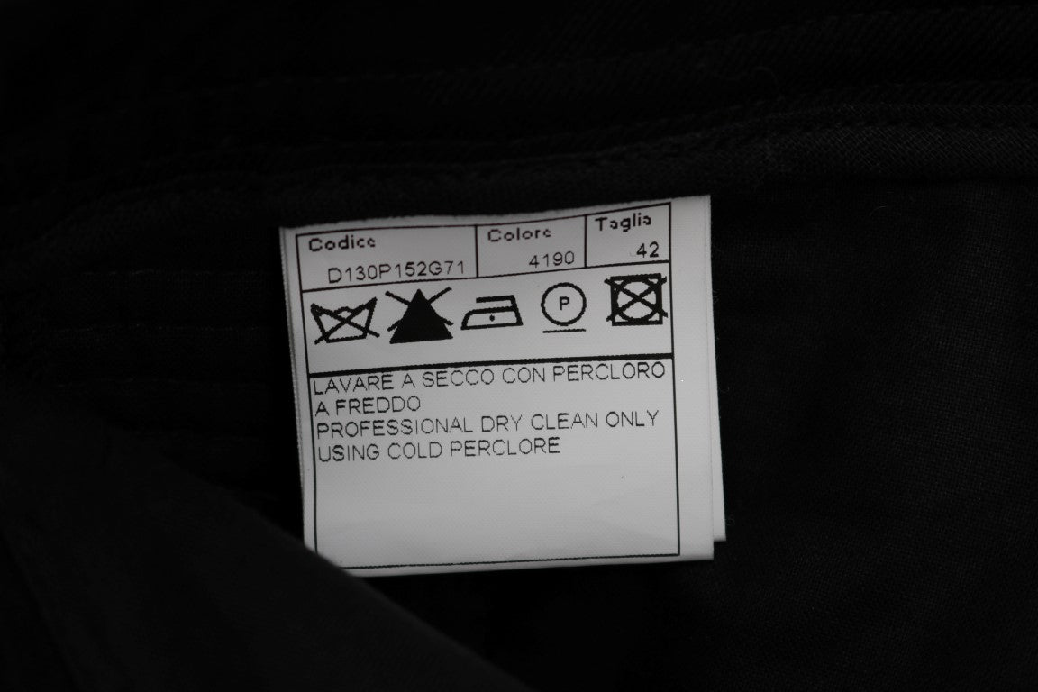 Ermanno Scervino Schwarze Baumwoll-Freizeithose, schmal geschnitten