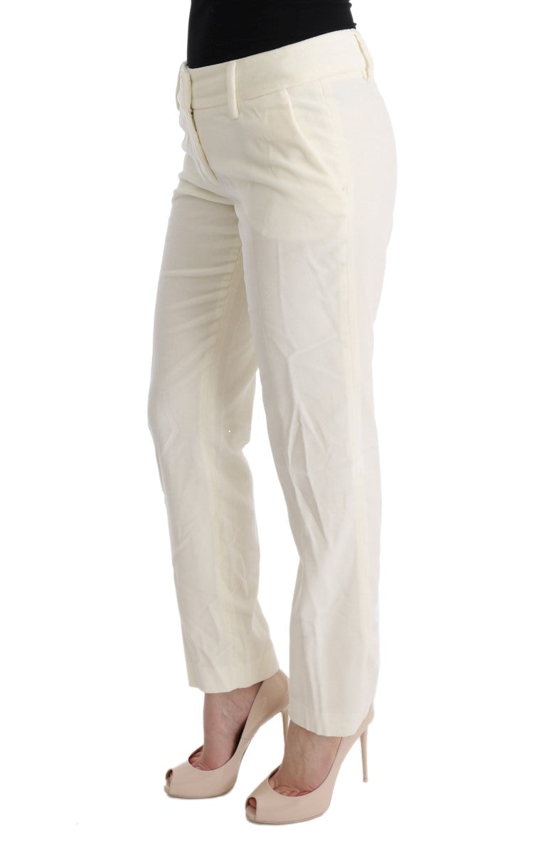 Ermanno Scervino Wit Katoenen Regular Fit Casual Broek