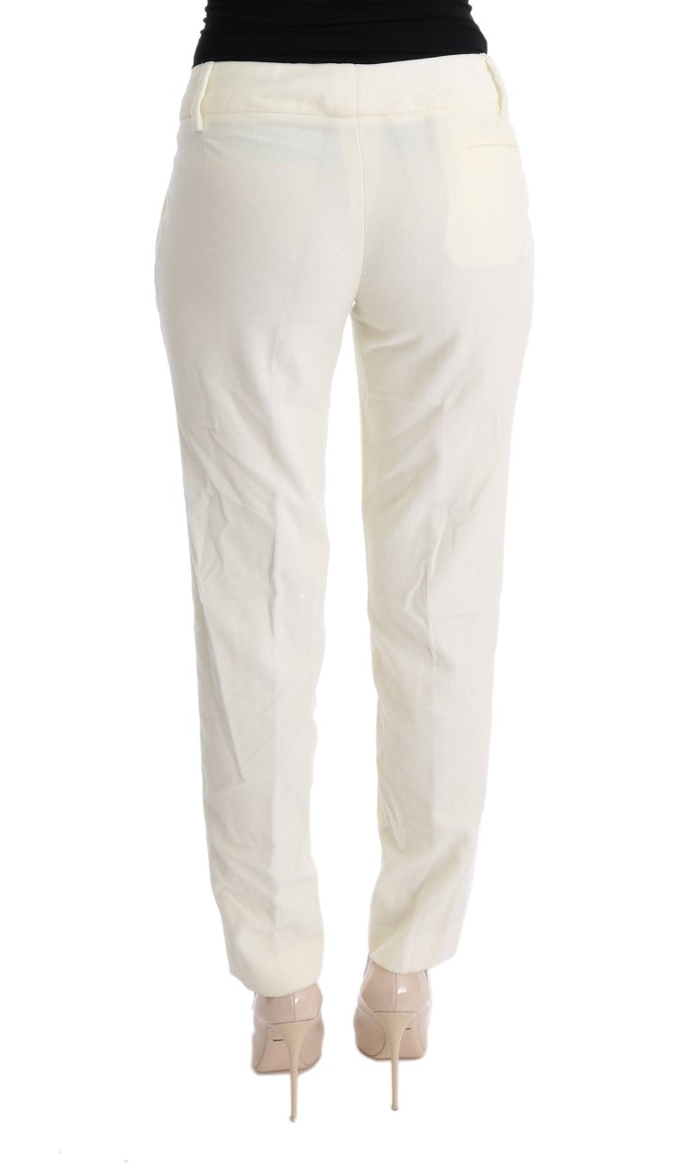 Ermanno Scervino Wit Katoenen Regular Fit Casual Broek