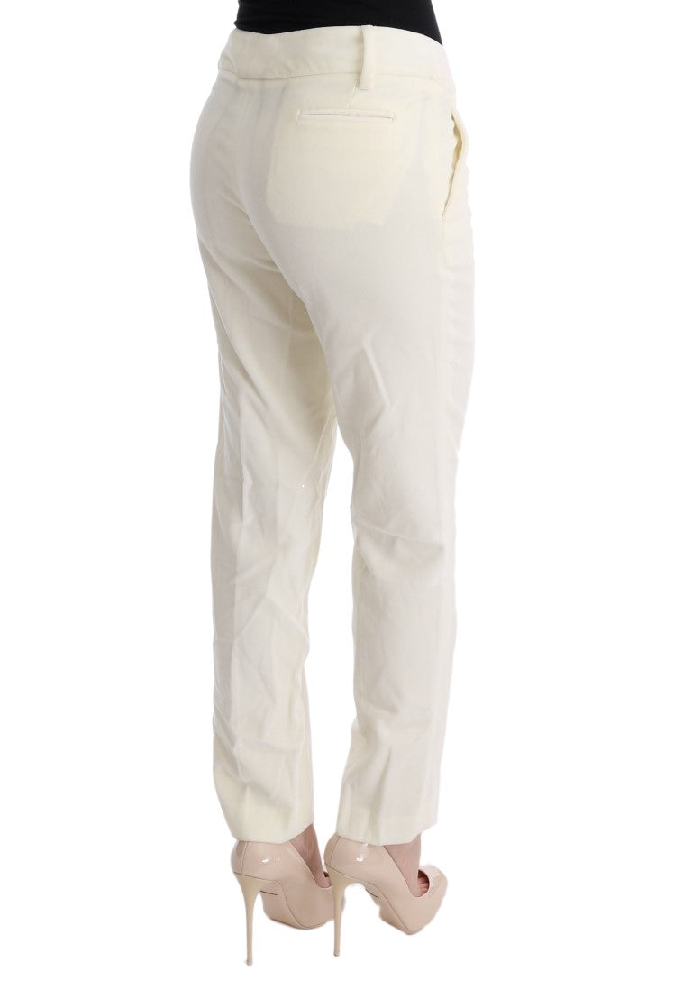 Ermanno Scervino Wit Katoenen Regular Fit Casual Broek