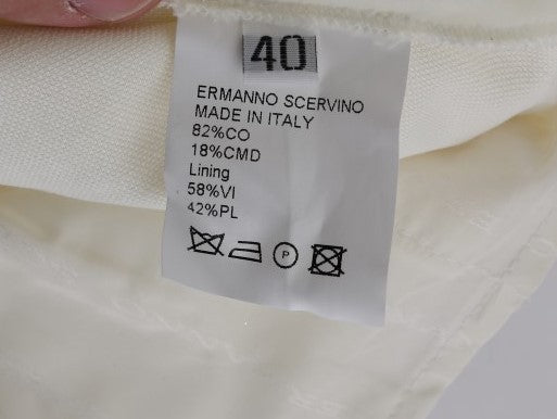 Ermanno Scervino Wit Katoenen Regular Fit Casual Broek