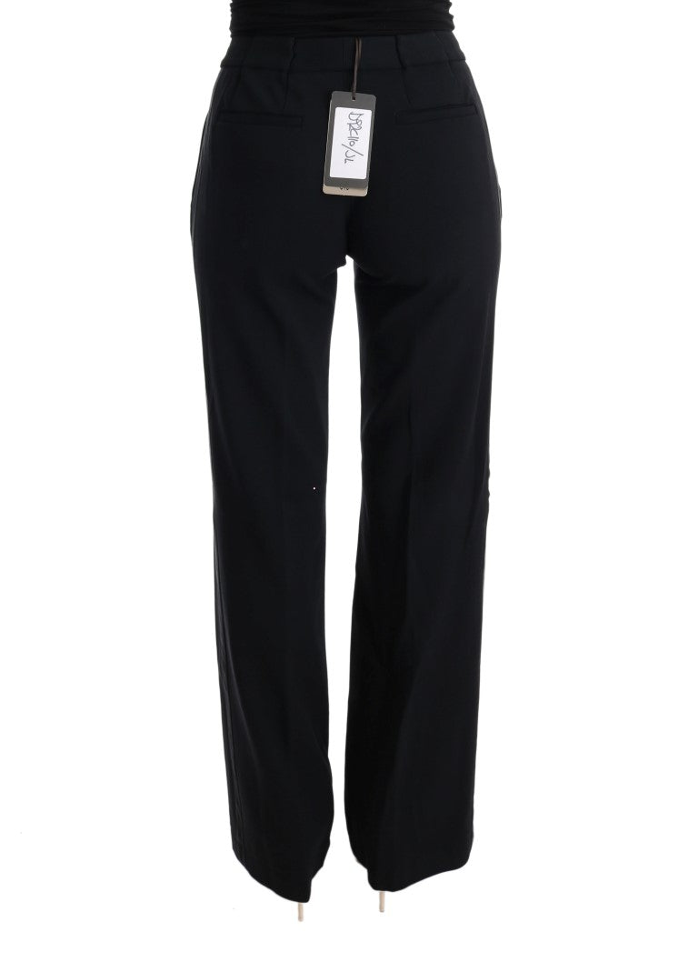 Ermanno Scervino Schwarze Schlaghose aus Viskose