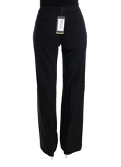 Ermanno Scervino Schwarze Schlaghose aus Viskose
