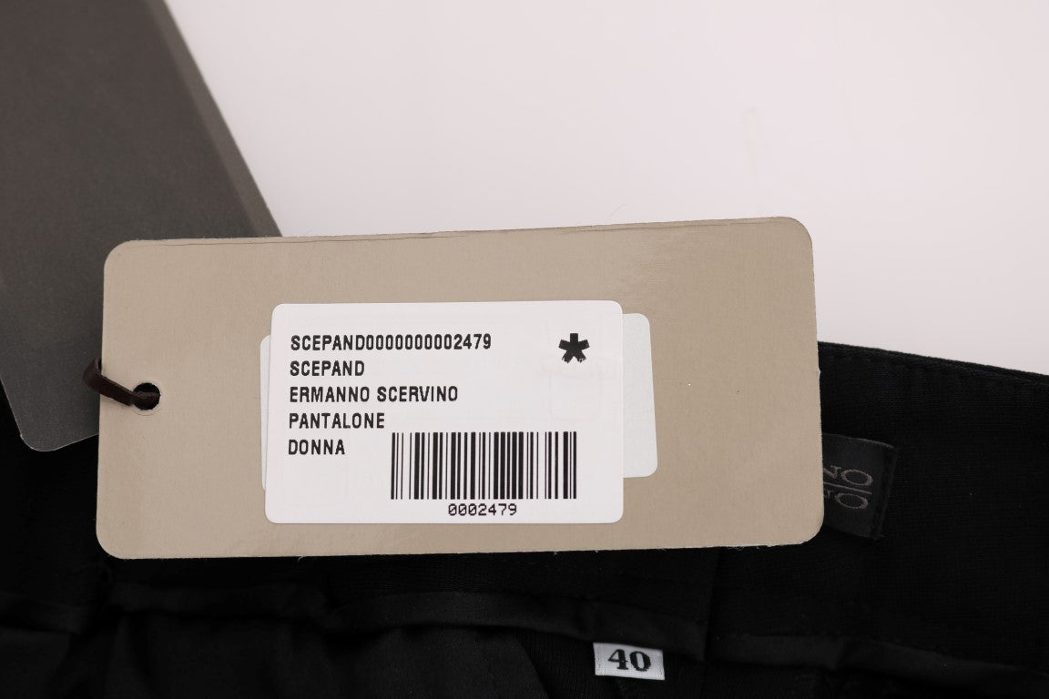 Ermanno Scervino Schwarze Schlaghose aus Viskose