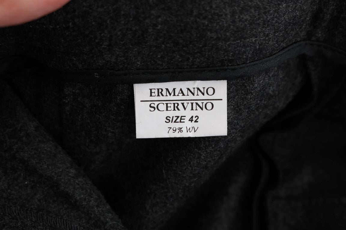 Ermanno Scervino Grijze Smalle Casual Broek van Scheerwol