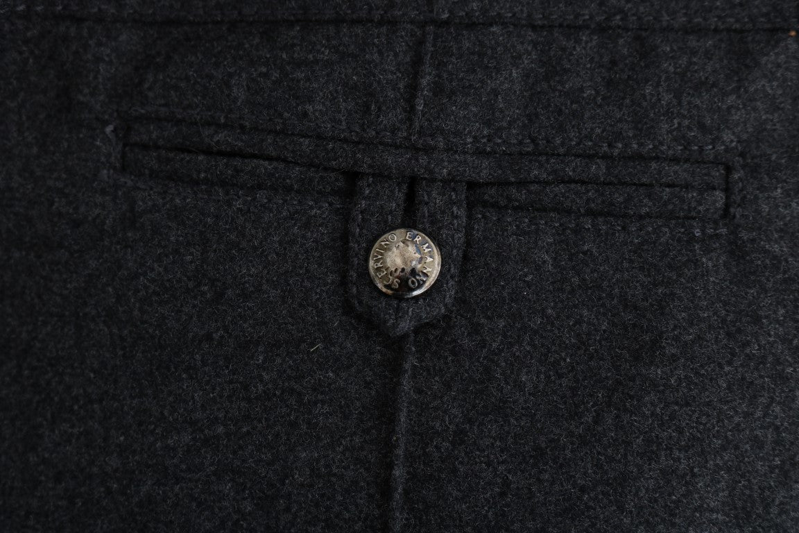 Ermanno Scervino Grijze Smalle Casual Broek van Scheerwol