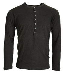 Dsquared² Grijze katoen-linnen pullover met lange mouwen