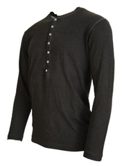 Dsquared² Grijze katoen-linnen pullover met lange mouwen