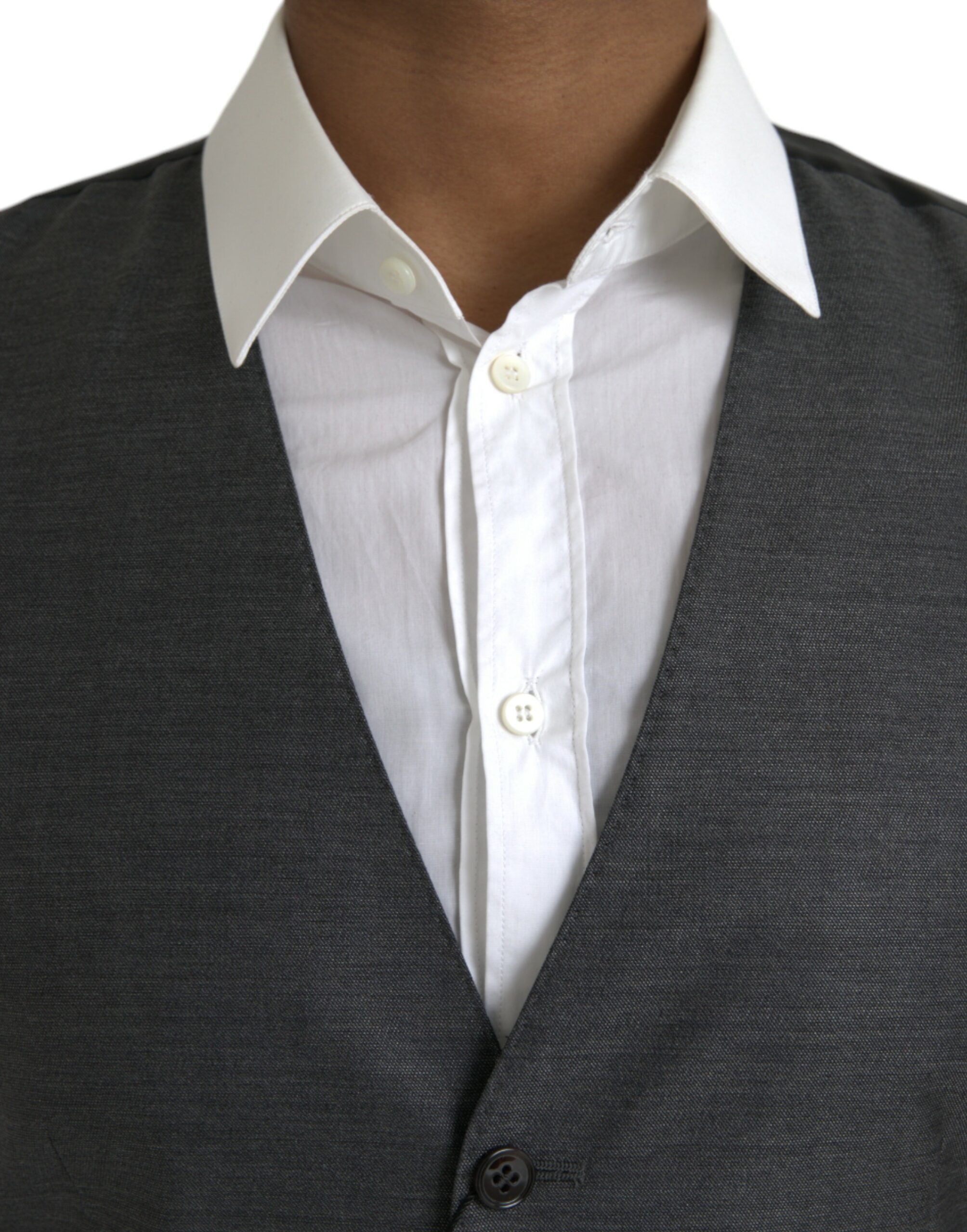 Dolce & Gabbana Graue Anzughose aus Wolle Weste