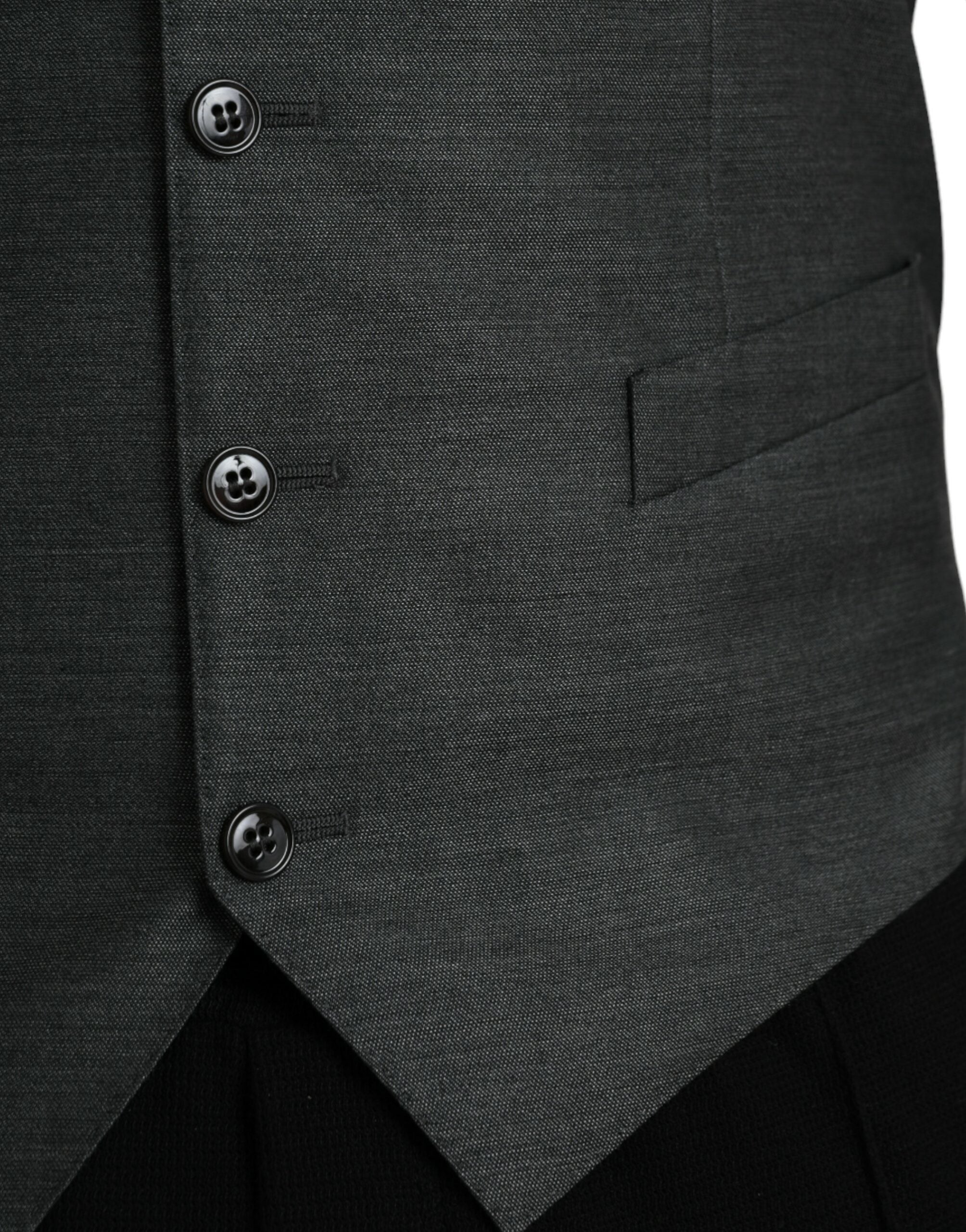Dolce & Gabbana Graue Anzughose aus Wolle Weste