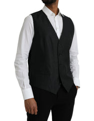 Dolce & Gabbana Schwarze Wollweste Kleid Formelle Weste