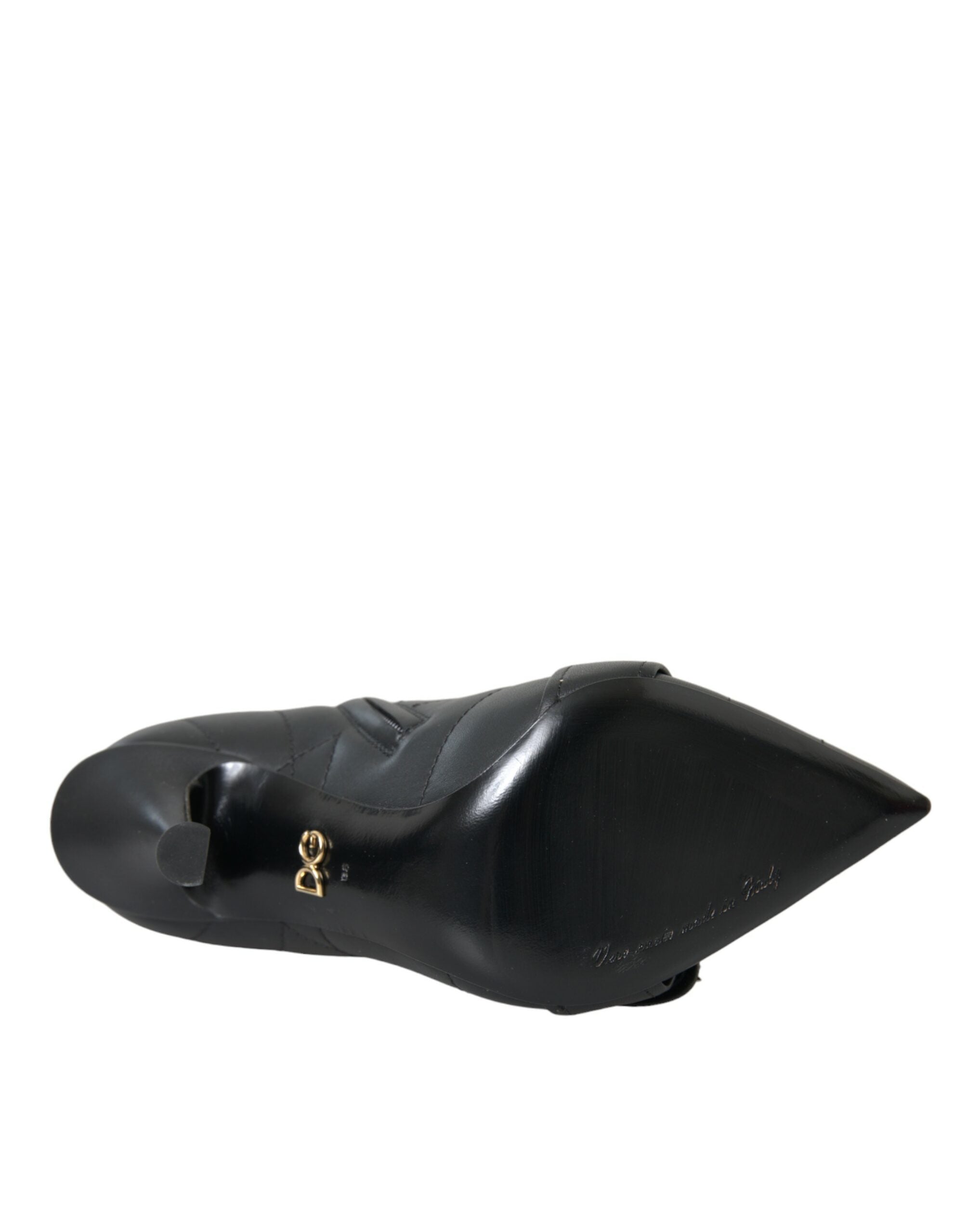 Dolce &amp; Gabbana – Devotion – Gesteppte Stiefel mit Schnalle in Schwarz
