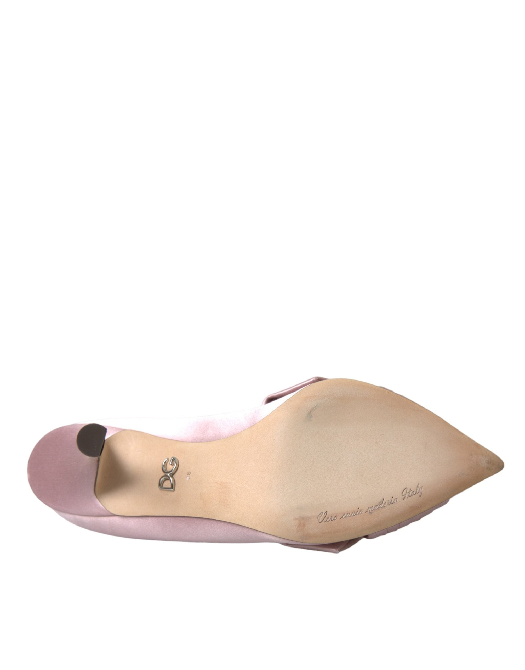 Dolce & Gabbana Roze Satijnen Kristallen Pumps