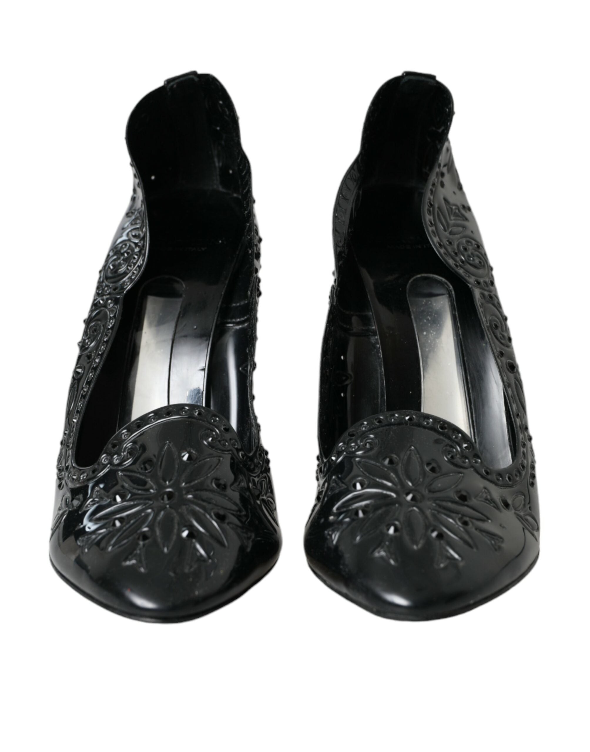 Dolce & Gabbana Schwarze Kristall CINDERELLA Heels Pumps Schuhe
