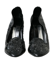 Dolce & Gabbana Schwarze Kristall CINDERELLA Heels Pumps Schuhe