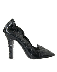 Dolce & Gabbana Schwarze Kristall CINDERELLA Heels Pumps Schuhe