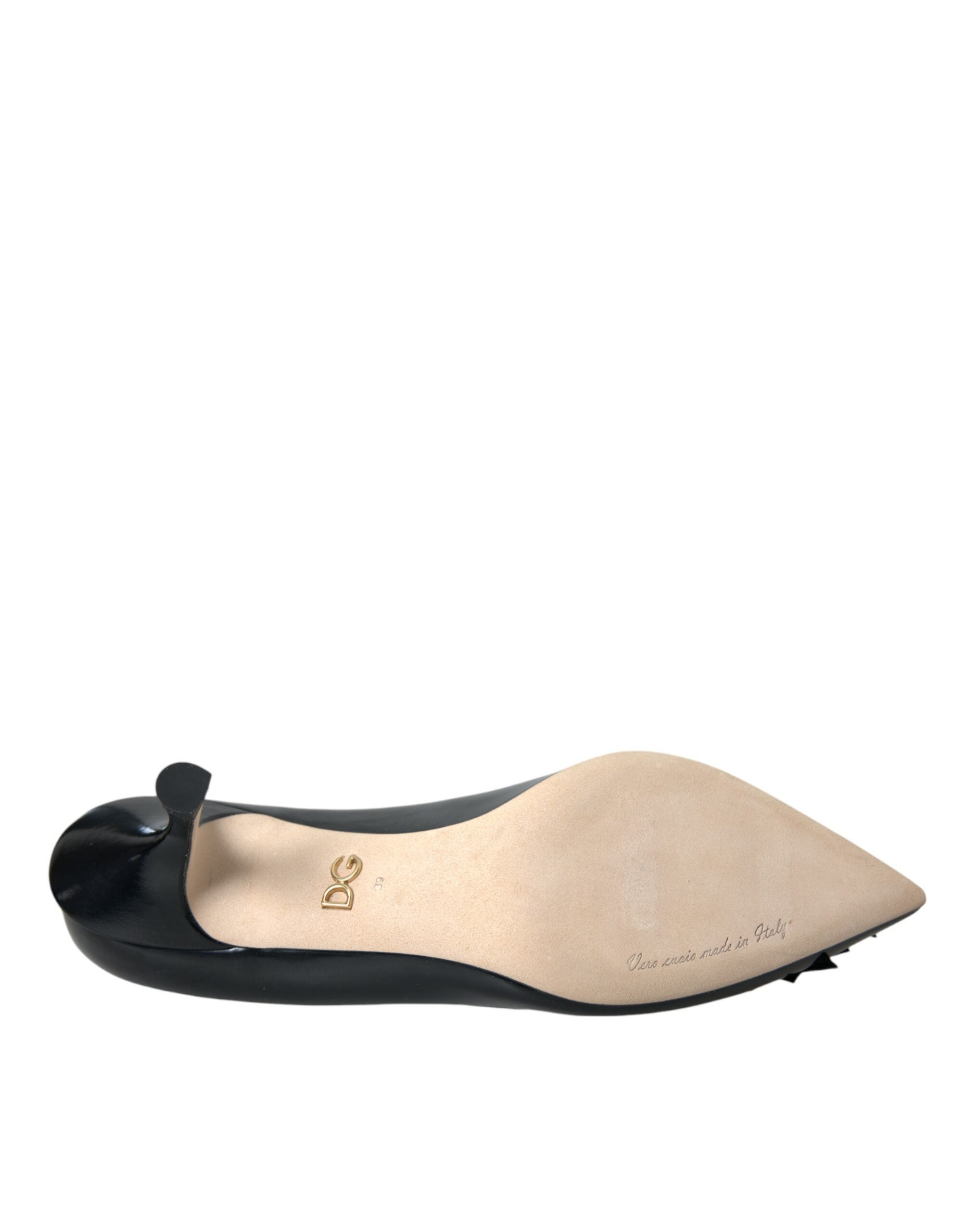 Dolce & Gabbana Schwarze Leder-Pumps mit BOOM-Patch