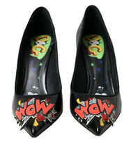 Dolce & Gabbana Zwartleren WOW-Patch Hakken Pumps Schoenen