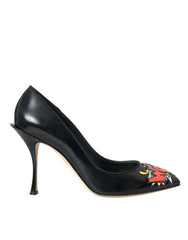 Dolce & Gabbana Zwartleren WOW-Patch Hakken Pumps Schoenen