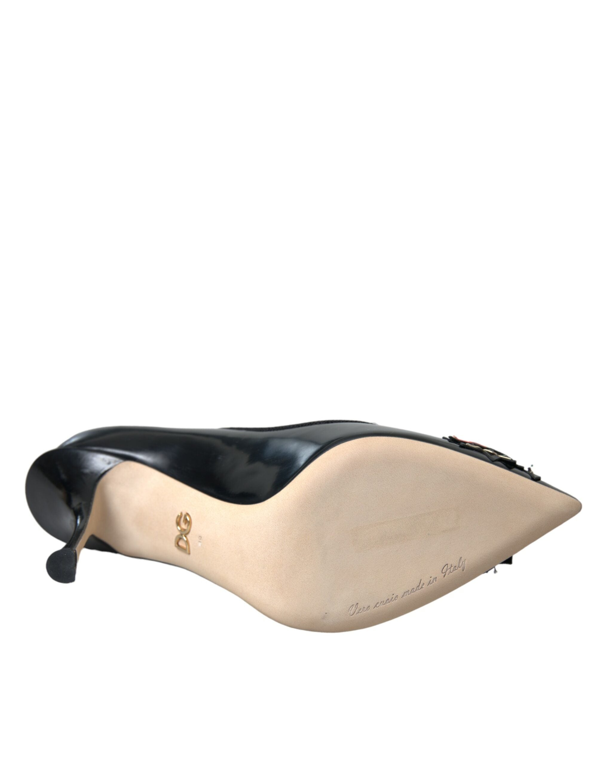 Dolce & Gabbana Zwartleren WOW-Patch Hakken Pumps Schoenen