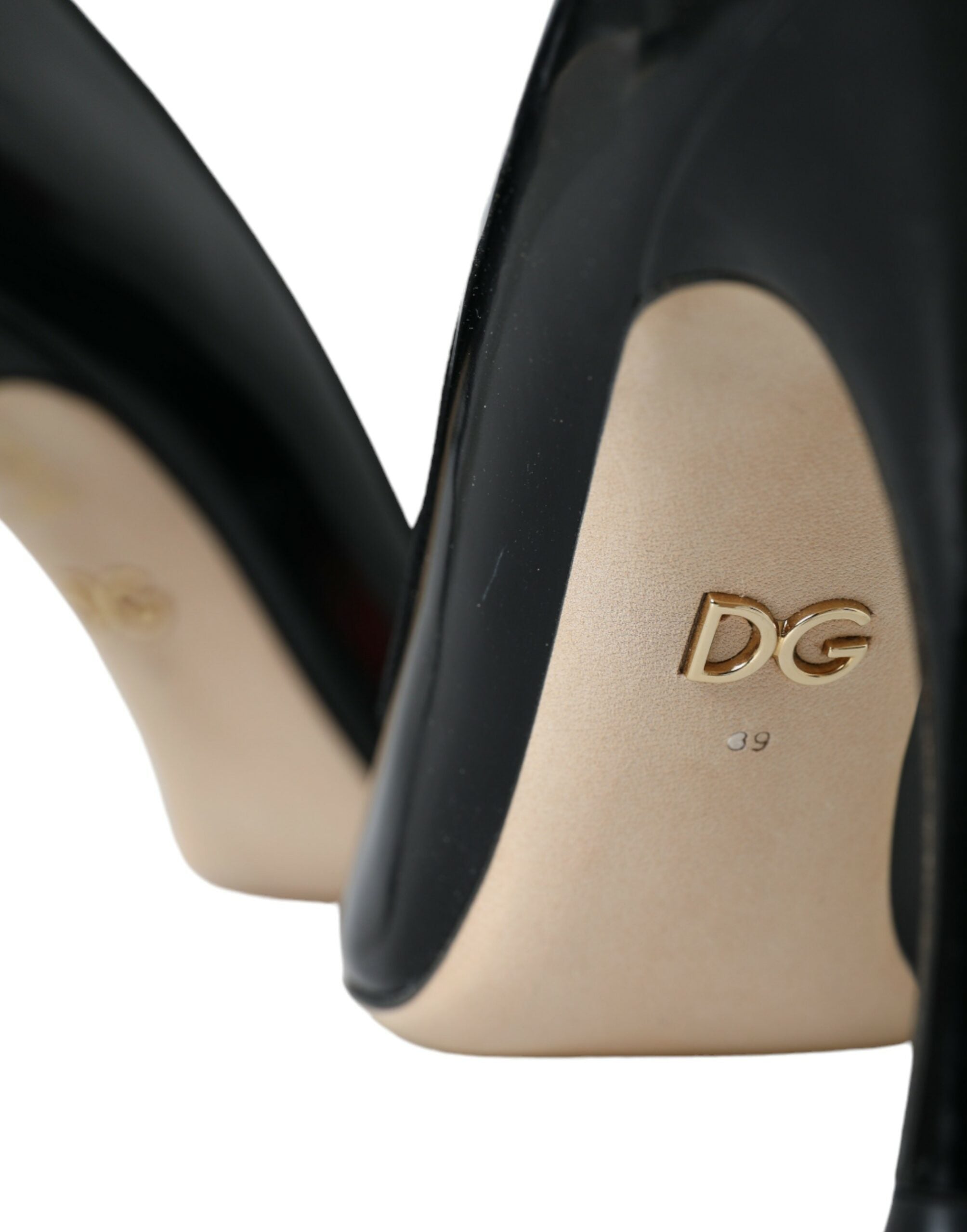 Dolce & Gabbana Zwartleren WOW-Patch Hakken Pumps Schoenen