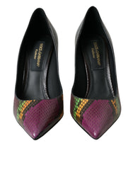 Dolce & Gabbana Pumps aus mehrfarbigem exotischem Leder