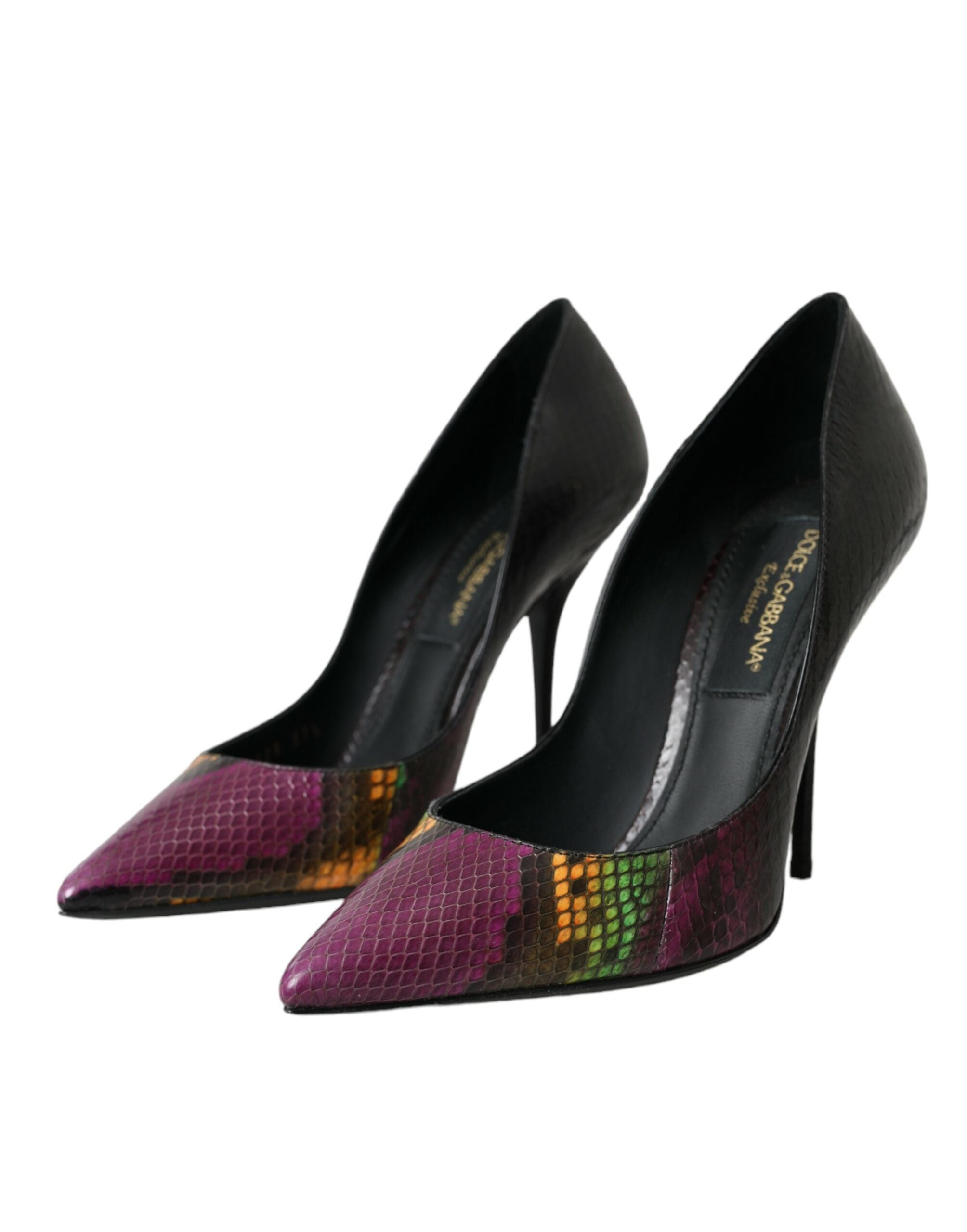 Dolce & Gabbana Pumps aus mehrfarbigem exotischem Leder