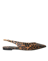 Dolce & Gabbana Bruine Luipaard Exotic Skin Slingback Pumps
