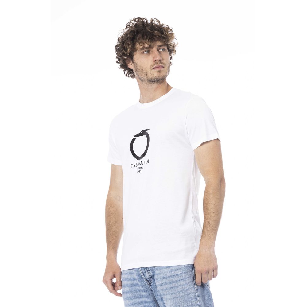 Trussardi Beachwear weißes Baumwoll-T-Shirt