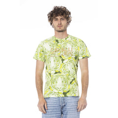 Cavalli Class Herren T-Shirt aus grüner Baumwolle