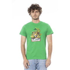 Cavalli Class Groen Katoenen Heren T-Shirt