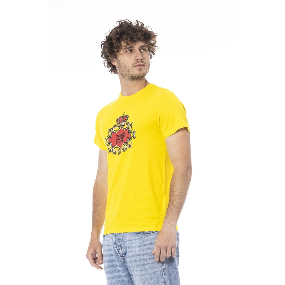 Cavalli Class Geel Katoenen Heren T-Shirt