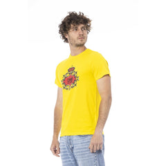 Cavalli Class Geel Katoenen Heren T-Shirt
