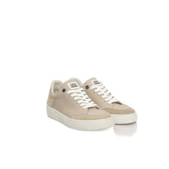 Cerruti 1881 Plateau-Sneaker für Damen aus beigem Rindsleder