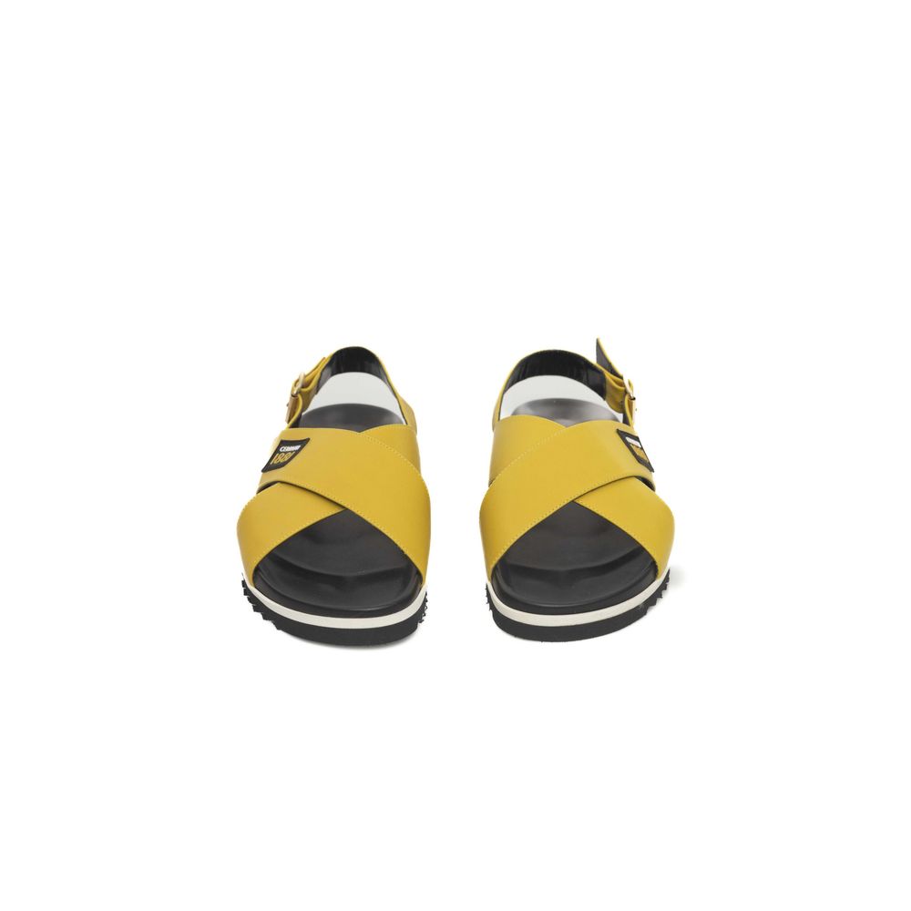 Cerruti 1881 Gelbe Kalbsleder-Sandalette für Damen