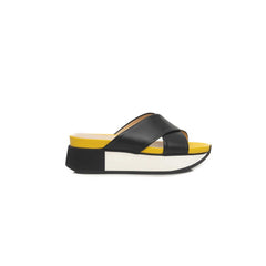 Cerruti 1881 Schwarze Sandale aus Kalbsleder für Damen