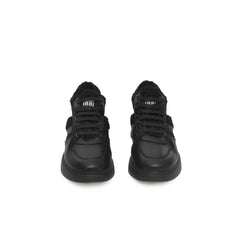 Cerruti 1881 Black Cowhide Women Platform Sneaker