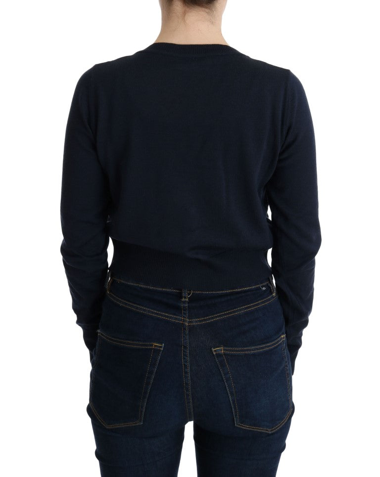 MARGHI LO' Blue Wool Blouse Sweater