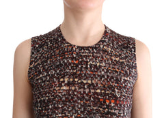 Dolce & Gabbana Stricktop aus Wolle mit mehrfarbigem Print