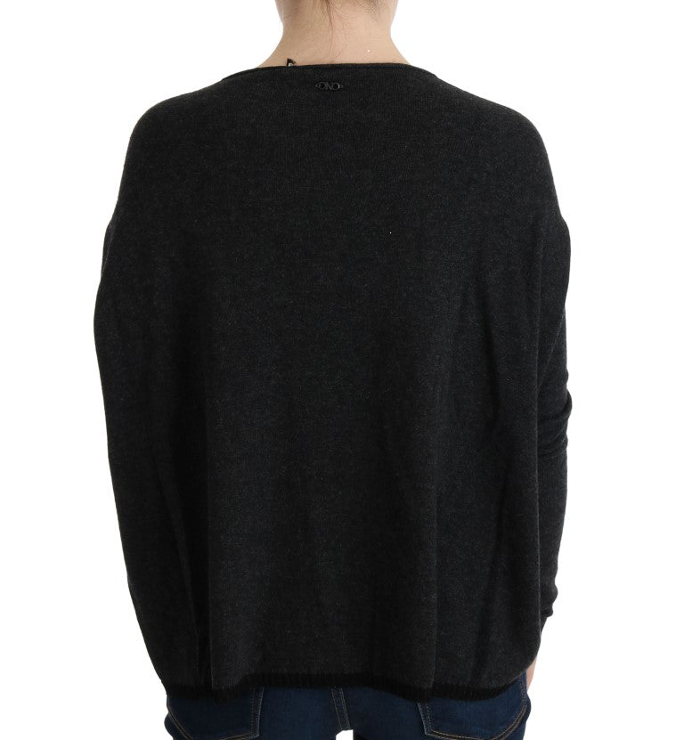 Costume National Grijze Gebreide Viscose Trui