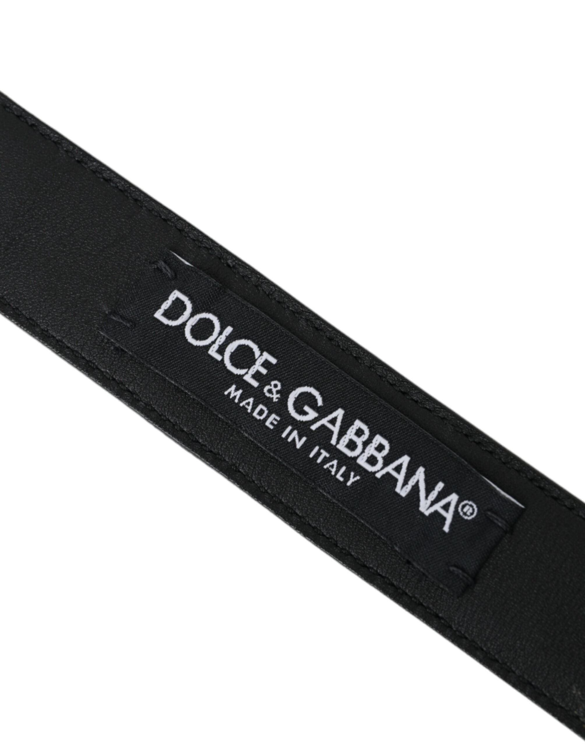 Dolce & Gabbana Dunkelbrauner gelochter Ledergürtel mit Metallschnalle Herren