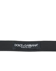 Dolce & Gabbana Rode Leren Zilverkleurige Metalen Gesp Riem Heren