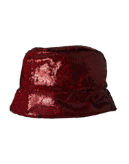 Dolce & Gabbana Rode Nylon Bucket Hat met Pailletten voor Heren